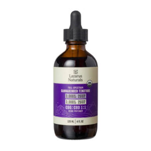 Organic CBD + CBG Tincture 25MG (120mL) - Lazarus Naturals