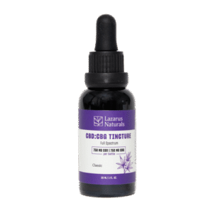 Organic CBD + CBG Tincture 25MG (30mL) - Lazarus Naturals