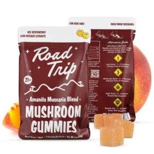 Peach - Road Trip Amanita Muscaria Mushroom Gummies