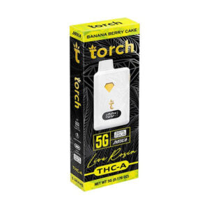 Banana Berry Cake - Torch THC-A Live Rosin Disposable Vape 5G