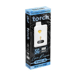 Cotton Candy Runtz - Torch THC-A Live Rosin Disposable Vape 5G