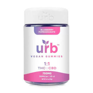 Blueberry Pomegranate - Urb 1:1 THC CBD Gummies 750MG
