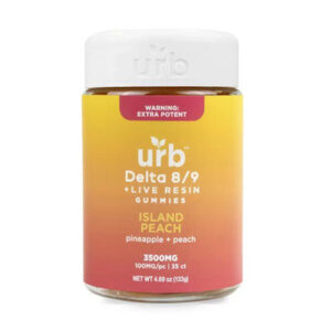 Island Peach - Urb D8/D9 THC Gummies 3500MG