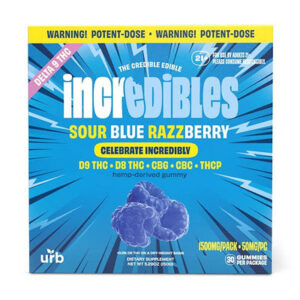 Sour Blue Razzberry - Urb X Incredibles THC Gummies 1500MG